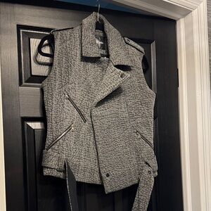 Women's Gray Moto Vest